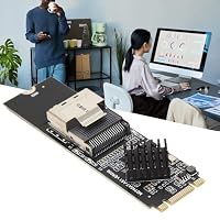 Annadue M.2 NVME zu SFF 8087 SATA3.0 Erweiterungskarte, 4 Port 6 Gbit/s Hochgeschwindigkeits-Erweiterungscontrollerkarte mit ASM1064 Controller Chip für für für Linux – Ansicht 7