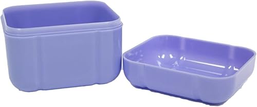 Miniatura 2 de Estuche de baño para dentaduras postizas con canasta, contenedor de almacenamiento para dentaduras, tirantes transparentes, protector nocturno y