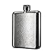 LANZON Hip Flask with Funnel, All 18/8 304 Food Grade Stainless Steel Curved Pocket Flask for Liquor | 6 OZ Capacity | Gift Boxed (Flower Pattern)