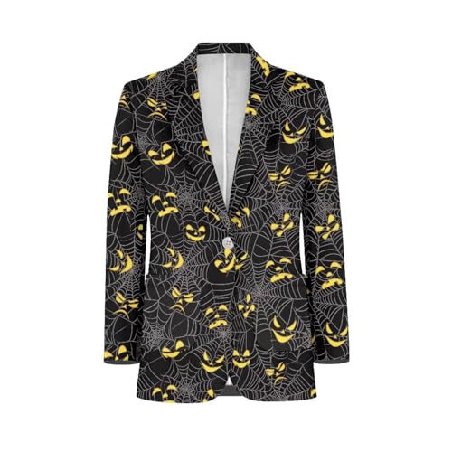Mens Halloween Sport Jacket Regular Fit Men's Suit Jacket for Party Lightweight Mens Sport Coats with Two Pockets