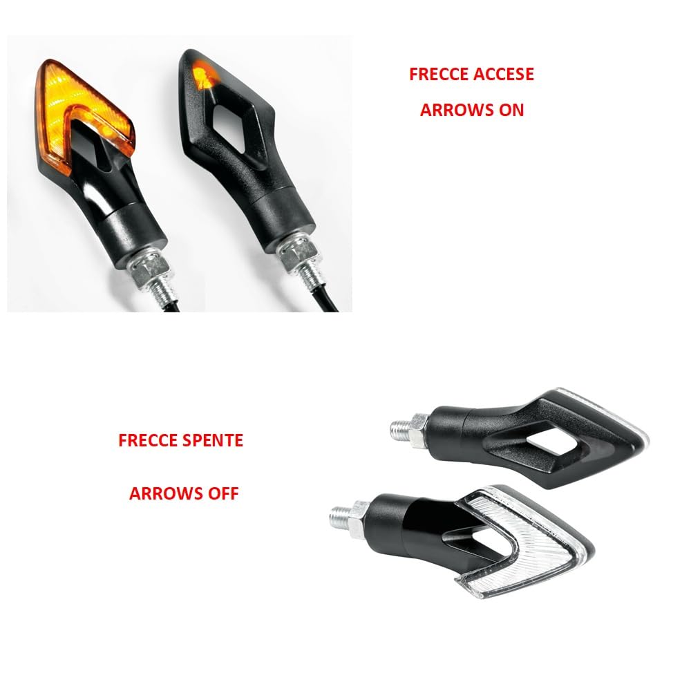 COMPATIBILE CON RIEJU MRT 50 COPPIA DI FRECCE A LED OMOLOGATE PER MOTO INDICATORI DI DIREZIONE 12V UNIVERSALE 75CM X 27CM LAMPA LENTE BIANCA LUCE ARANCIO