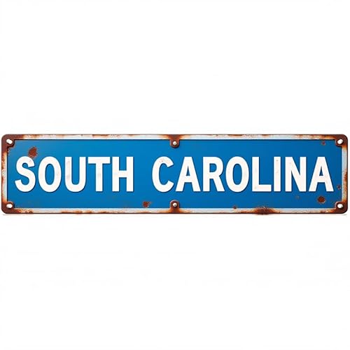 Vintage Decor Tin Signs 16 * 4 Inches "SOUTH CAROLINA"