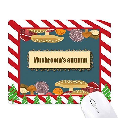 Tapis de souris joli fou mushroom illustration bleu motif canne de noël idée cadeau originale