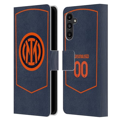 Étui Inter Milan Samsung A13 5G personnalisé portefeuille en cuir Head Case Designs Troisième 25/26