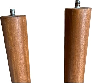 HAMADEX 41 Cm Light Oak Tapered Wooden Furniture Leg (4 Pieces) – Full Set For Table, Chair and Coffee Table | Connection Apparatus