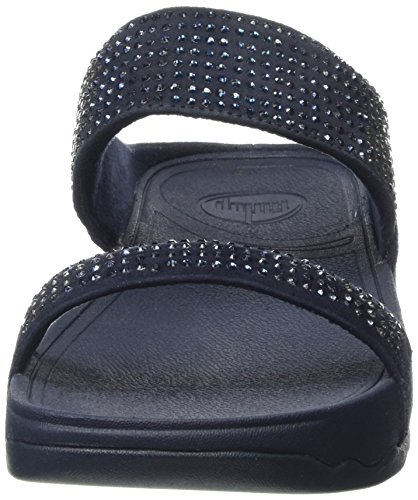 FitFlop Women's Flare Slide Sandal,Supernavy,7 M US - Import It All