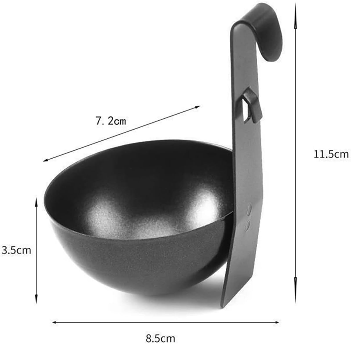 Household Egg Poacher, Long Handle Steamer with Hook for Kitchen Tools, 2/4 Pieces (4 Pieces)