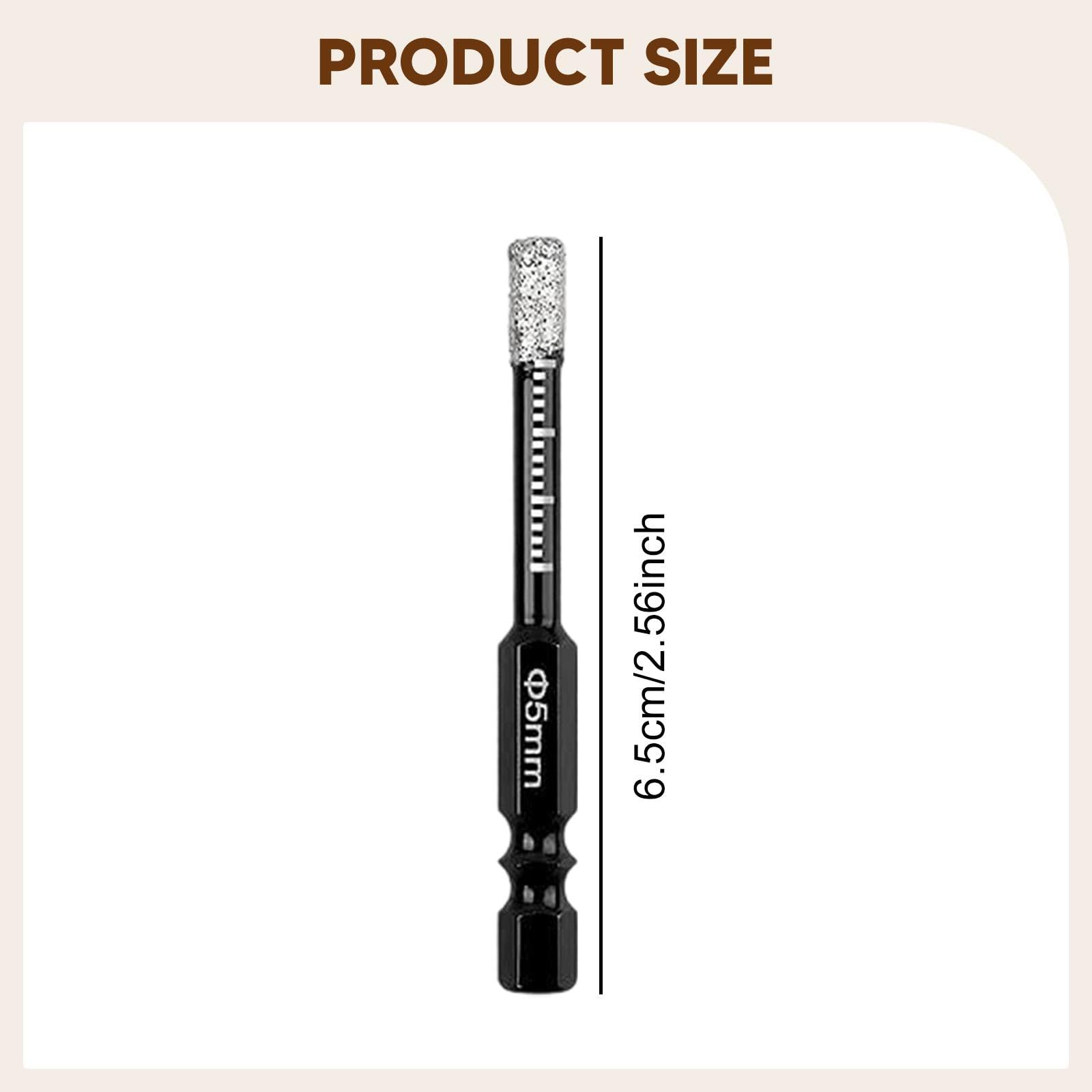 F Fityle 10 Piezas Brocas Diamante Seco Juego Brocas Redondas Perforador Cerámica Mármol Granito Uso Seco para Bricolaje Y Taller Adecuado para Cerámi, 5 Mm, 6 Mm, 8 Mm, 10