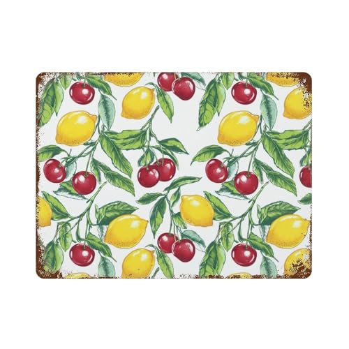 Cherry And Lemon Vintage Metal Tin Signs Horizontal Tin Sign