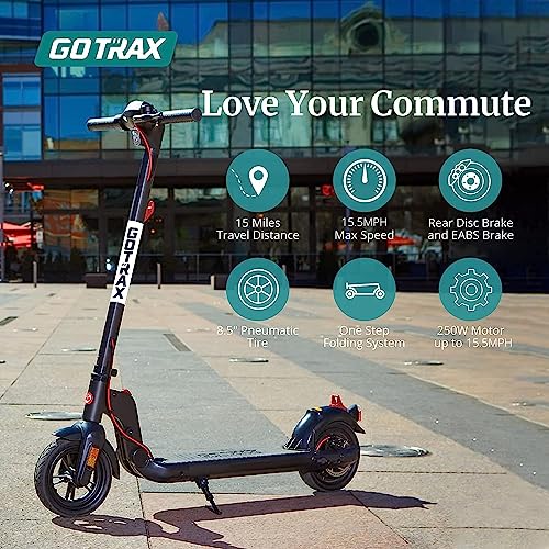 Gotrax Apex Xl Commuting Electric Scooter - 8.5" Air Filled Tires - 15.5Mph & 15 Mile Range Folding E Scooter For Adults Commuters (Black) #TOP2