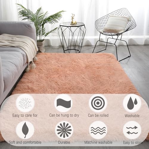Tapis à poils longs lavable et ultra doux pour le salon - 7