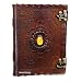 Handmade Leather Lined Journal Notebook - Genuine Leather Bound Daily Notepad For Men & Women Lined Paper (DESIGN 1)