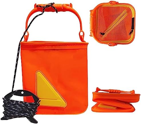 Toasis 11L EVA Live Fishing Bait Bucket - Collapsible Blue