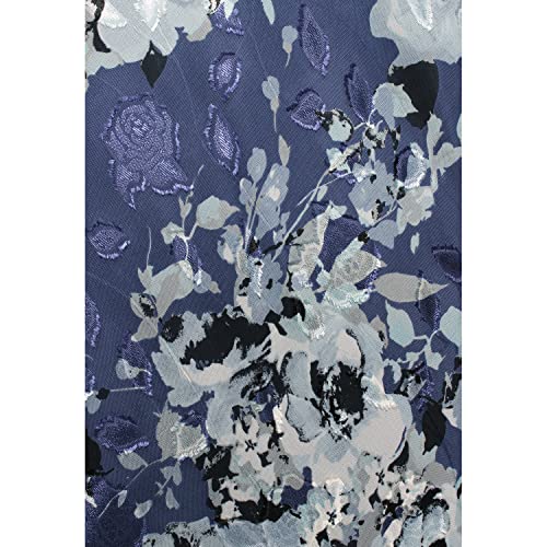 Image of Alex Evenings Women's Formal Sleeveless Cowl Neck Floral Print Gown with Shawl, Wedding Guest, Mother of The Bride Dress