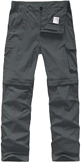 linlon Pants for Boys Scout Kids Hiking Convertible Zip Off Cargo Safari | Youth Girls Teen Outdoor Quick Dry UPF 50+ Lightweight Waterproof Fishing Hunting Camping Casual Clothes 5-18Y