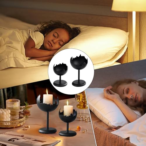 Bougeoir en fer forgé durable et stable pour décoration de table