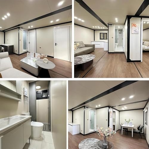Tiny Homes for Sale Prefab Tiny Houses to Live in for Adults Portable Container Modular Foldable Kit with 1 2 Bedroom and Fully Functional Kitchen & Bathroom Small Mobile Expandable Folding Cabin - Image 5