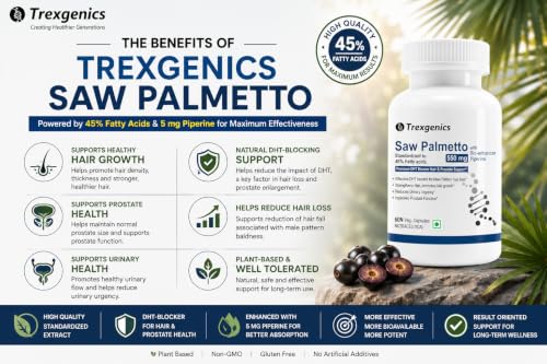 Trexgenics Saw Palmetto Advanced 550mg 60 Capsules - Image 7