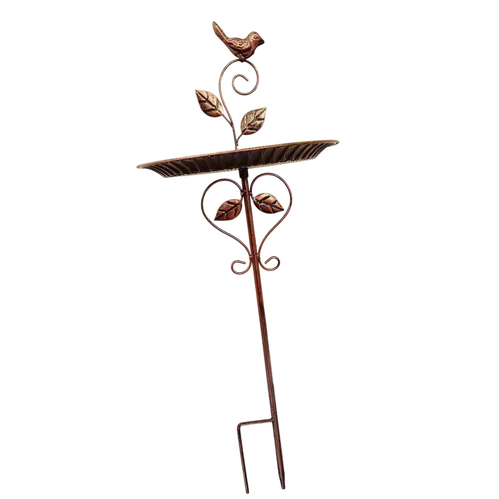 Mangeoire décorative en métal et pot de fleurs vintage pour une ambiance jardin de campagne