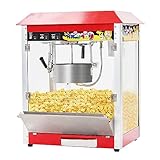 Commercial Popcorn Machine, 10 oz Kettle, 1300W Popcorn Maker Machine makes over 60 Cups per Batch, Movie Theater Popcorn Popper Countertop with 3-Switch Control