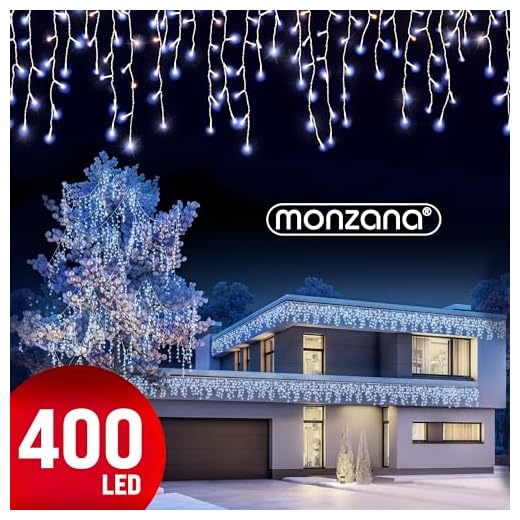 Guirlande lumineuse 400 LEDs en cascade Pour Intérieur et Extérieur Décoration de Noël