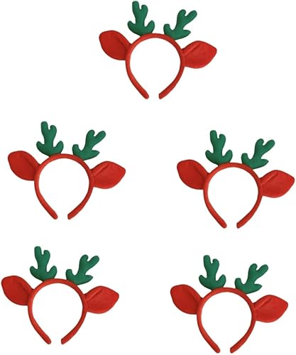 Abaodam 5pcs Antler Headband Santa Claus Costume for Kids Christmas Elk Headband Antler Hair Hoops Disfraz De Santa Claus Para Adulto Elk Antlers