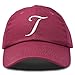DALIX Initial Hat Letter T Maroon Womens Baseball Cap Monogram Cursive Embroider