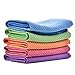 Weiy 5 pièces de Nettoyage en écailles de Poisson, Chiffons en Microfibre lavables en Machine sans Traces et sans Serviettes de Nettoyage Non pelucheuses,Plaine 5