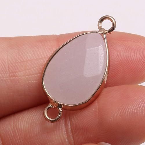 Miniatura 3 de 5 unidades de eslabones naturales de ágata collares colgantes de gemas con conectores chapados en oro para collares y pulseras