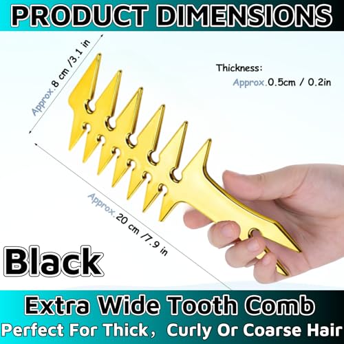 Peine de Dientes Anchos para Hombre para Estilo y Textura miniatura 2