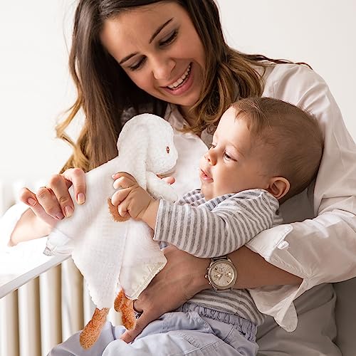 Image of Bunny Baby Security Blanket Loveys for Boys & Girls, 15 inch Soft Unisex Lovie, Baby Registry Gifts