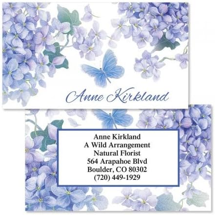 Lavender Beauty Double-Sided Floral Business Cards - Set of 250 2" x 3-1/2" custom business card design; 80# Cover Stock, Opaque, Matte