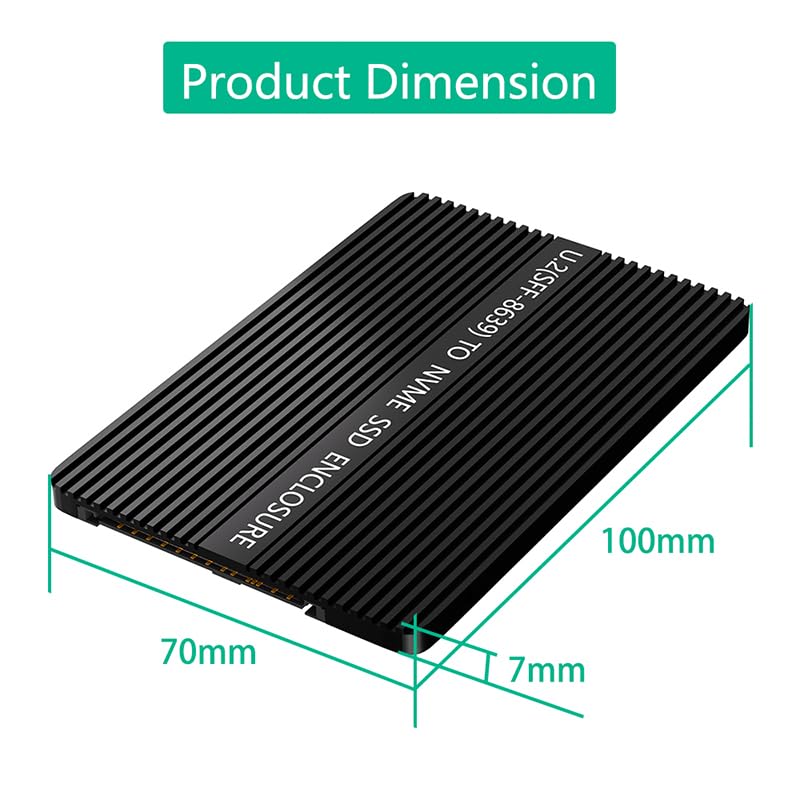 Adaptador SSD M2 NVME a U.2 SFF-8639 Caja Convertidor miniatura 4
