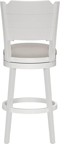 Miniatura 13 de Hillsdale Clarion Taburete giratorio de madera, color blanco mar