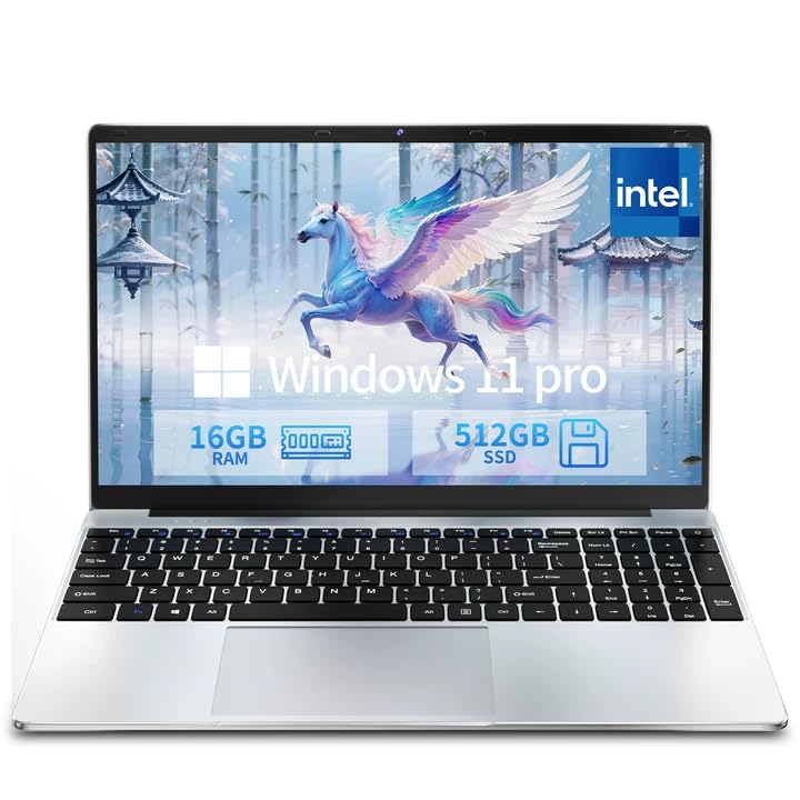 Image of 2026 Laptop Computer, 15.6 Inch Windows 11 Pro Laptops, 16GB RAM 512GB SSD, Traditional Portable Lap top with Core M3 Processor and Built-in Cooling System for Business & Students