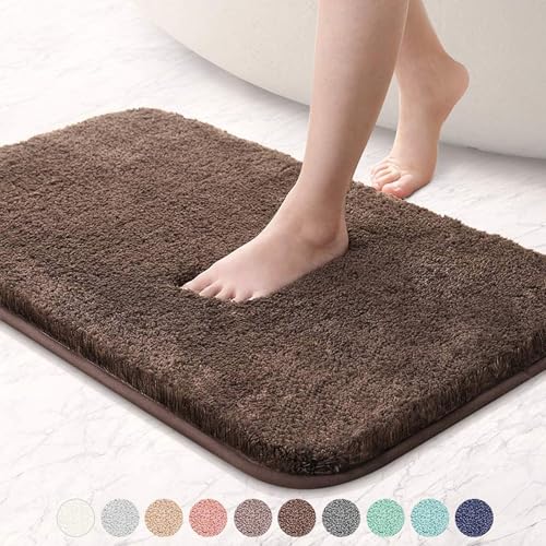 Tapis micro-micros absorbant lavable et tapis de bain bleu anti-glisse