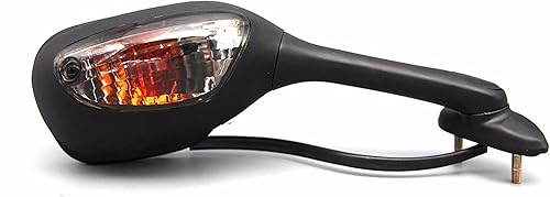 Miniatura 4 de MZS Espejos direccionales para motocicleta, retrovisor, lateral, luz integrada, color negro, compatible con GSXR600 GSXR750 GSXR 600 750 06-18 /