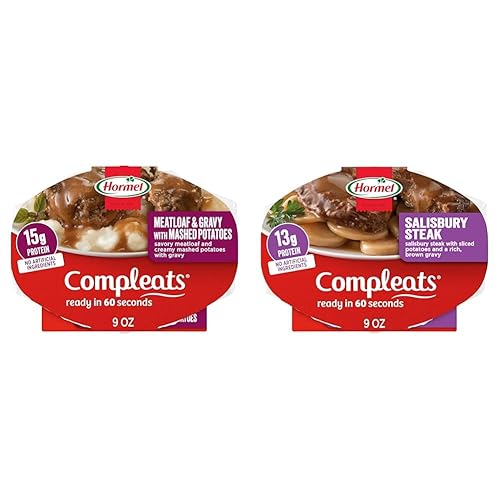 HORMEL COMPLEATS Meatloaf & Gravy With Mashed Potatoes and HORMEL