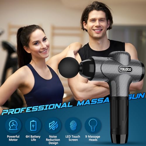 TOLOCO X8 Massage Gun – Percussion Massager with 10 Heads & 7 Speeds — view 7