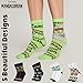 Disney Star Wars Socks Gifts for Women Teens, US Size 4-9, Baby Yoda Pack of 5 Fuzzy Casual Crew Socks for Home Sleep Winter (4/9 US, Green Baby Yoda)
