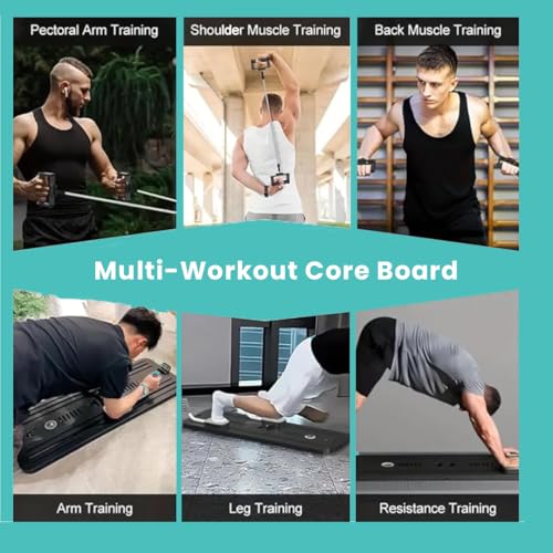 Image of Roughhouse Multifunctional Pilates Board - All-in-One Core & Strength Training Equipment for Home Workout, Beginner-Friendly Fitness Board for Abs, Balance & Full Body Conditioning (ADPIREBK)