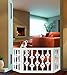 Etna White Floral Wooden Pet Gate - Freestanding Foldable Adjustable 3-Section Dog Gate. Extra Wide, Keeps Pets Safe Indoors/Outdoors - Fully Assembled