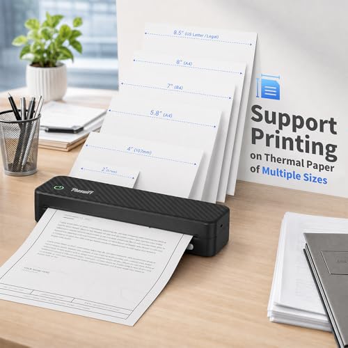 Image of Portable Thermal Printer for Laptop, and 100 Sheets Thermal Paper