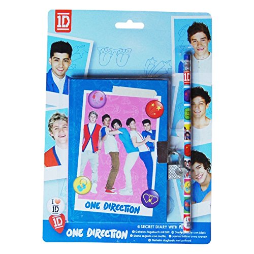 1D One Direction Secret Padlock Diary Note Book & Pencil Set