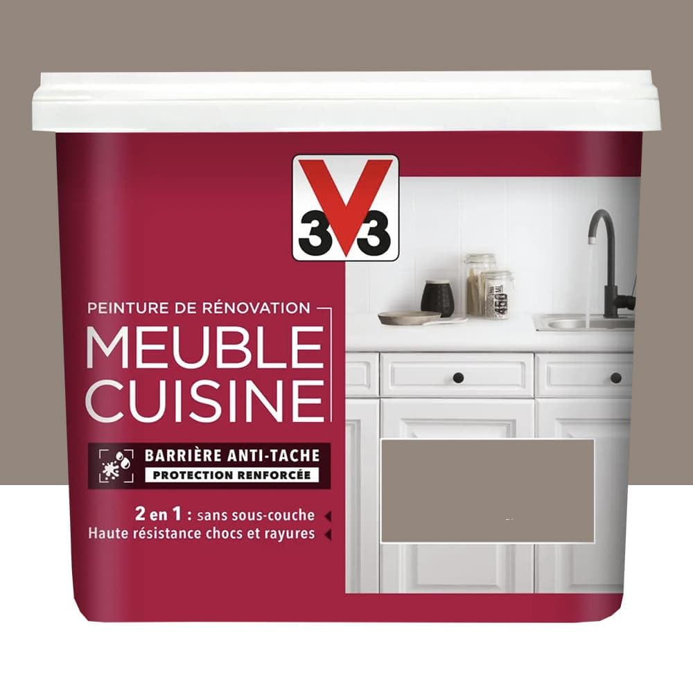 Peinture De Rénovation V33 Meuble De Cuisine Taupe 0,75 L