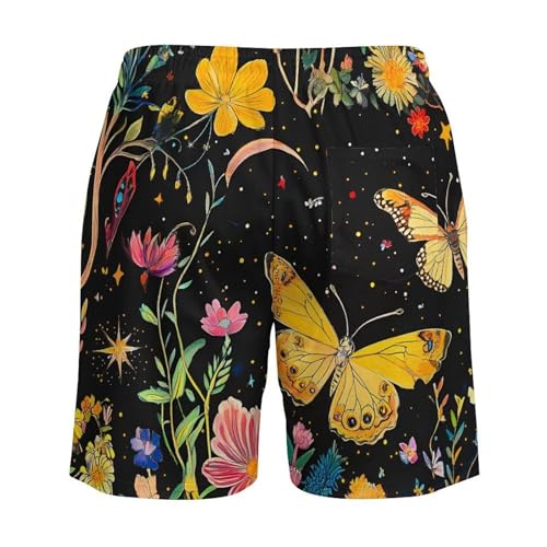 Y2k Butterfly Floral Daisy Beach Shorts for Men Swim Trunks Quick Dry Swim Shorts with Compression Liner Pocket4
