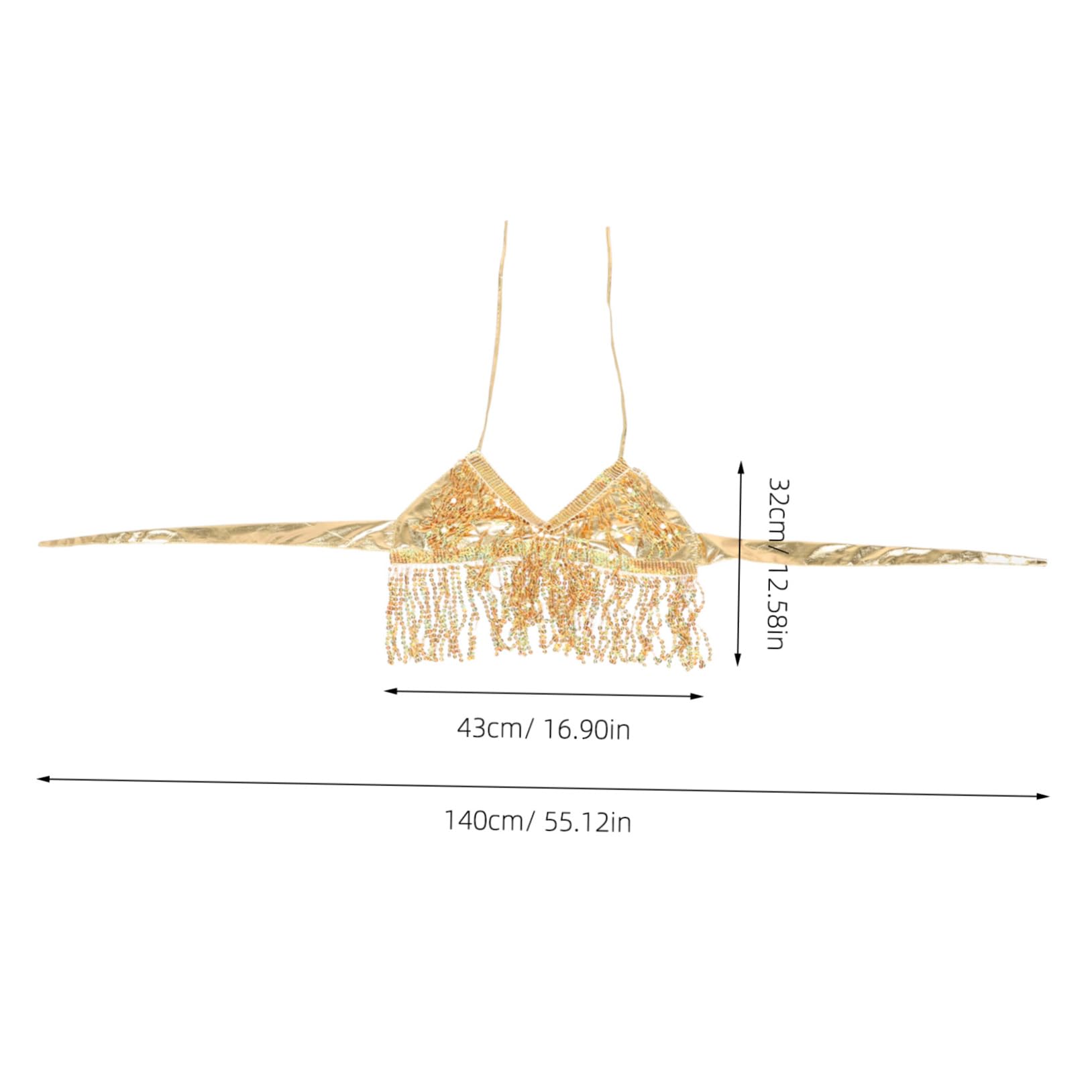 BESPORTBLE Belly Dancer Sequin Top Carnival Costumes Sparkle Skirt Dancewear Outfit