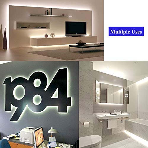 Junwen led strip lights 300 units smd 2835 rope lights 5m/16. 4 ft 6000k non-waterproof led tape ribbon light with dimmer and power supply kitchen under cabinet dining room bedroom wedding 7 Junwen led strip lights 300 units smd 2835 rope lights 5m/16. 4 ft 6000k non-waterproof led tape ribbon light with dimmer and power supply kitchen under cabinet dining room bedroom wedding - image 8