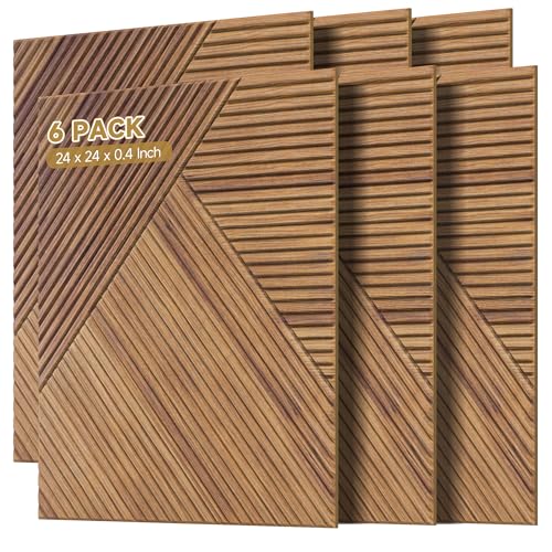 Autorific Acoustic Wall Panels,6 Pack Total Size 72 x 48 Inches,Self-Adhesive Decorative Acoustic...
