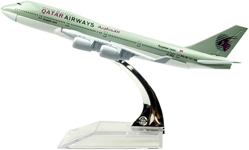 Miniatura 2 de Las 24horas Qatar Airways Company q.c.s.c. metal de aleación Boeing 747Modelos Niño Regalo de cumpleaños Avión Modelos Juguetes